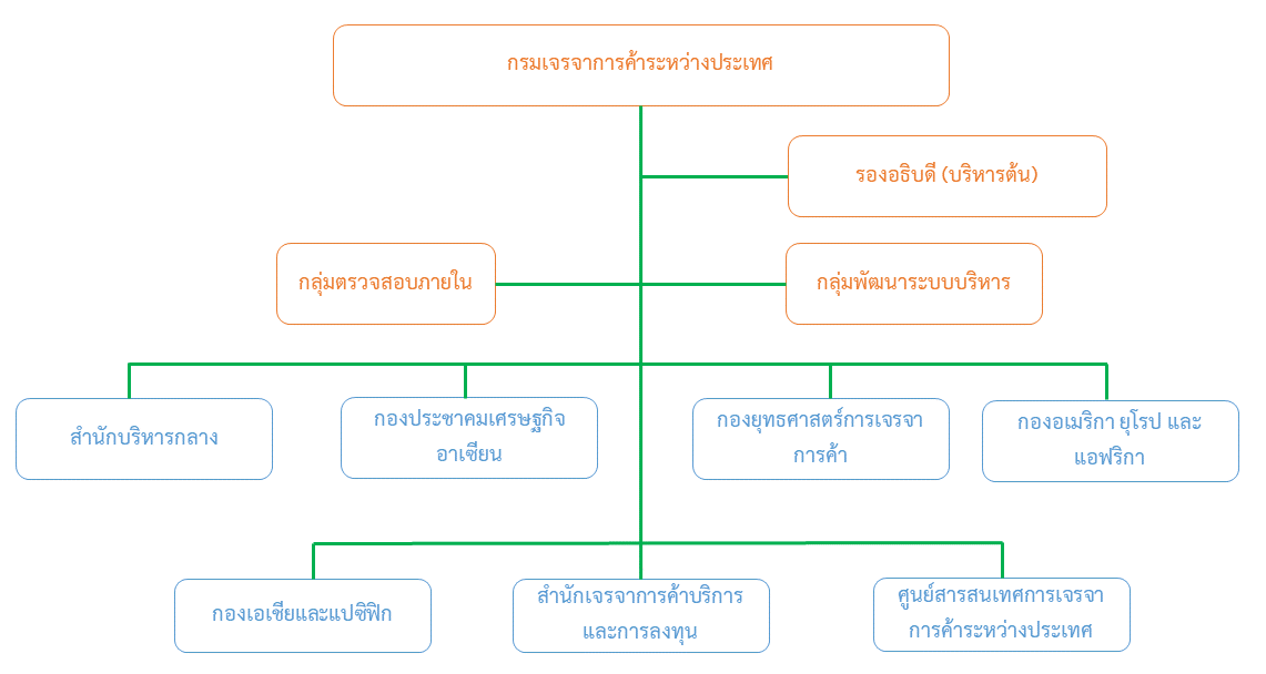 โครงสร้างกรมเจรจาการค้าระหว่างประเทศ