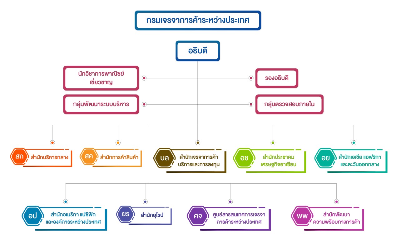 แผนผังกรมเจรจาการค้าระหว่างประเทศ