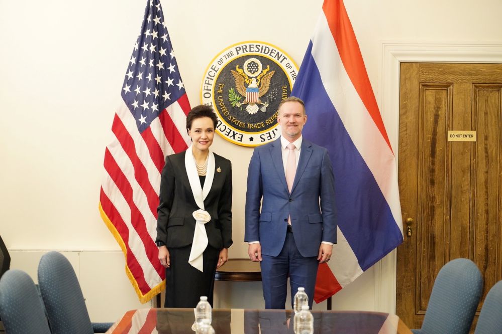 &lsquo;ศุภจี&lsquo; หารือผู้แทนการค้าสหรัฐฯ (USTR) พร้อมเดินหน้าเจรจาความตกลงการค้าต่างตอบแทน  เร่งสรุปผลเพื่อลดแรงกดดันมาตรการภาษี พร้อมพบ สว. แทมมี ดันขยายการค้า การลงทุนไทย&ndash;สหรัฐฯ